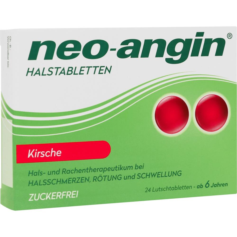 Packung von Kirschgeschmack Lutschtabletten für den Hals.